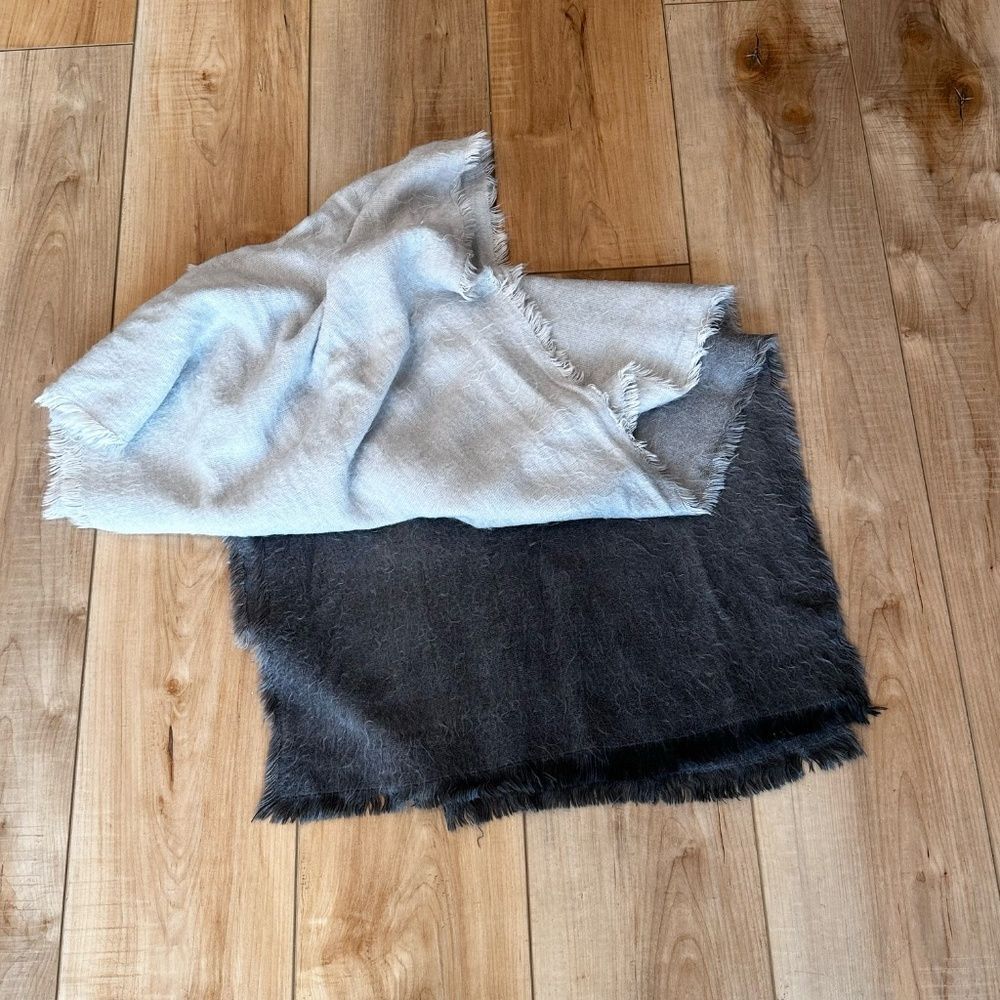 Ombre Greys - Cozy - Outdoor - Warm - Winter Scarf 88"x20" - Picture 4 of 9